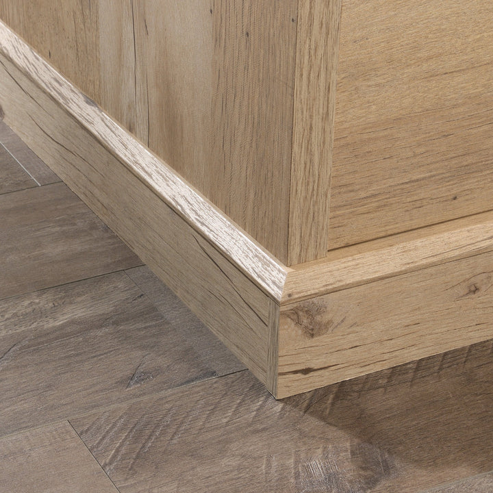 Aspen Post L-Shape Executive Desk Upper Square™ Color: Prime Oak