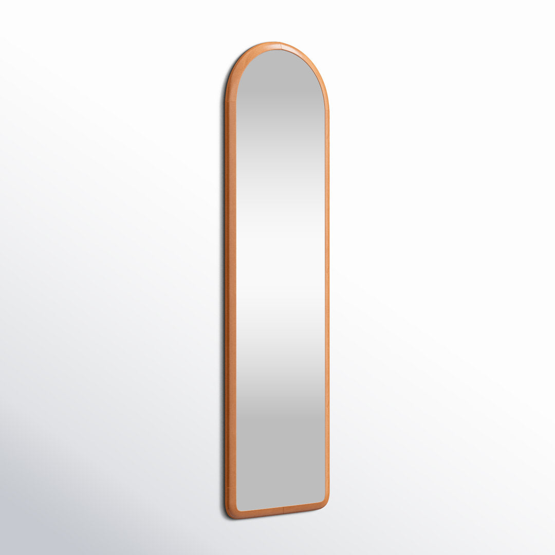 Norphlet Arched Full Length Mirror with Stand, Fully Assembled Dressing Wall-Mounted Mirror Wade Logan®