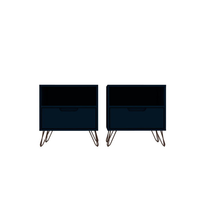 Darbie Drawer Nightstand Zipcode Design™ Color: Tatiana Midnight Blue Quantity: Set of 2