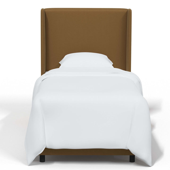 Dinapoli Upholstered Low Profile Standard Bed Mistana™ Color: Classic Chocolate Velvet Size: Twin