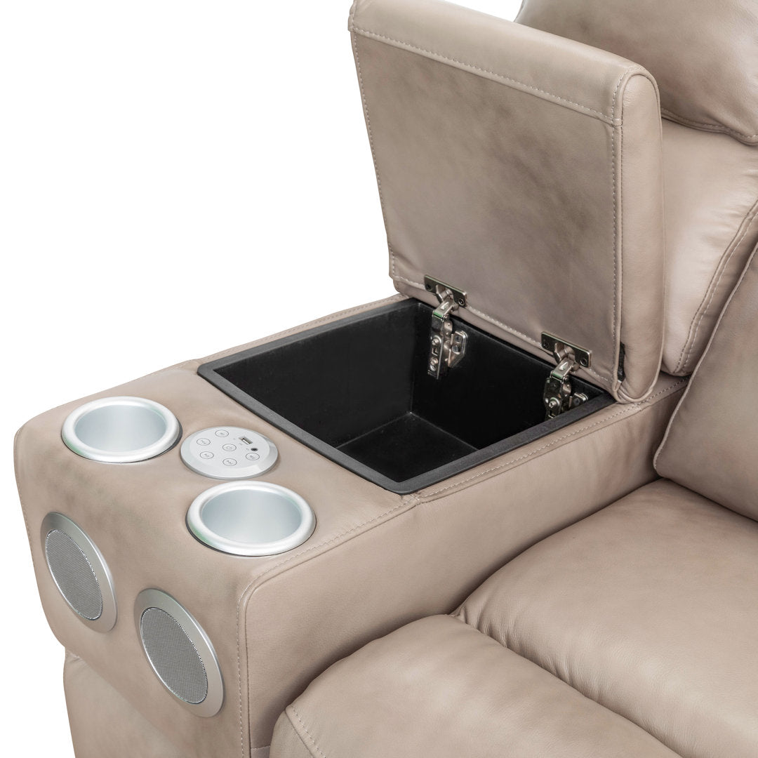 Stonebrook Genuine Leather Left Hand Facing Reclining Corner Sectional Wildon Home®