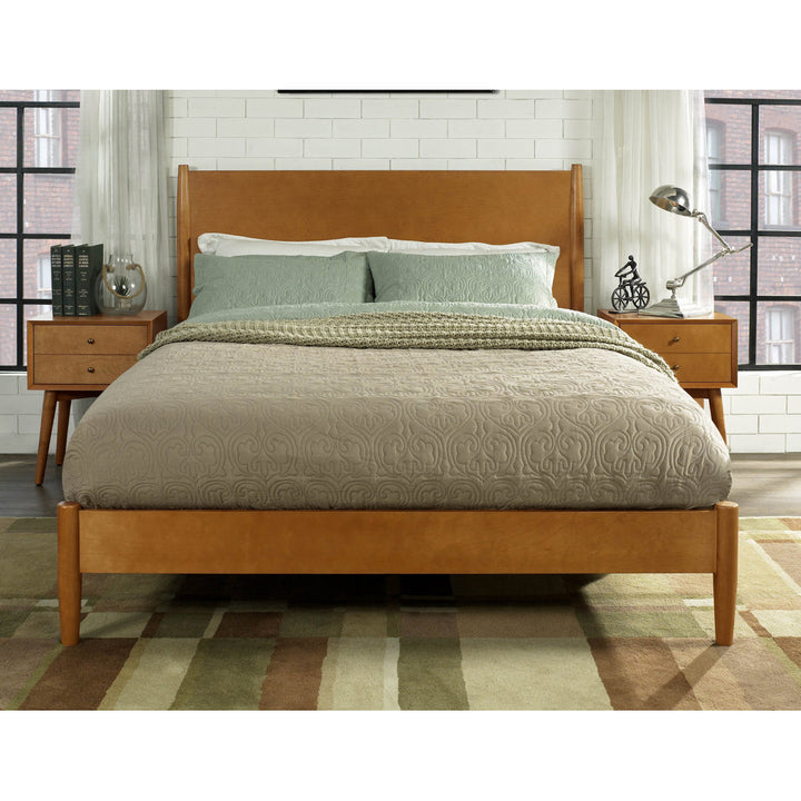 Stiles Platform Bed AllModern Color: Acorn Size: King