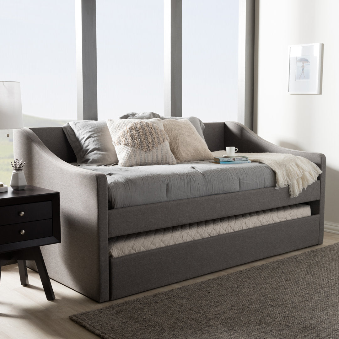 Brookston Daybed with Trundle Lark Manor™ Color: Gray