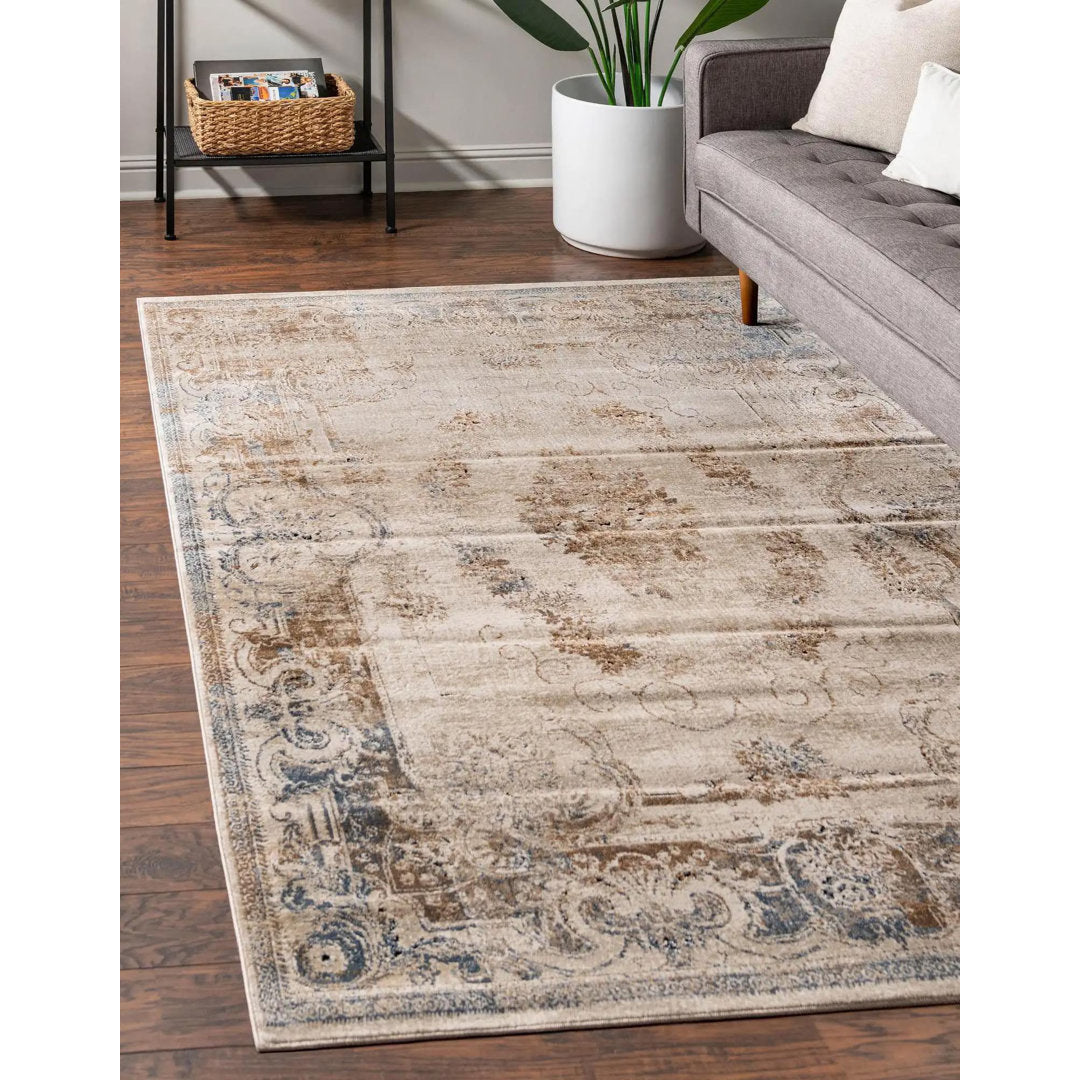 Arlindo Oriental Beige/Brown/Gray/Blue Area Rug Lark Manor™ Rug Size: Rectangle 3'3" x 5'3"