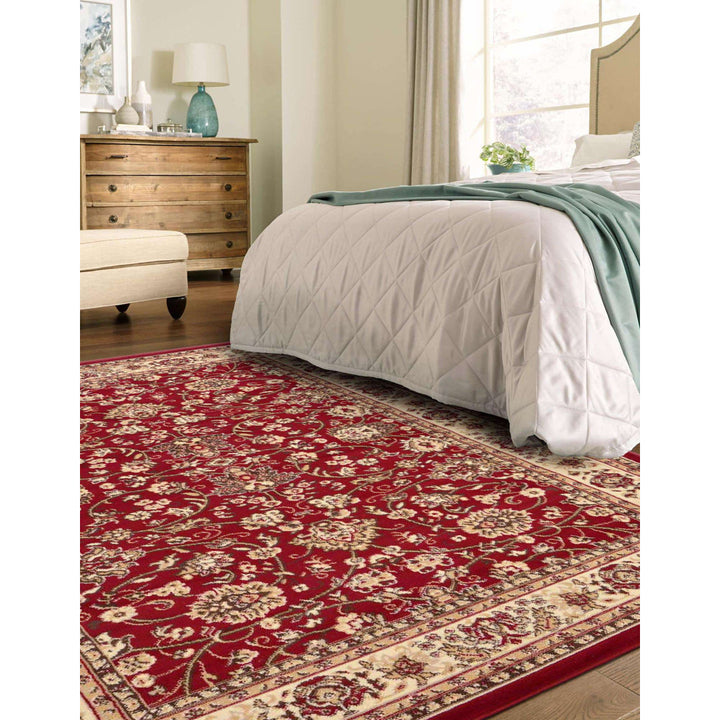Bhatari Oriental Burgundy Area Rug Winston Porter Rug Size: Rectangle 6'1" x 9'