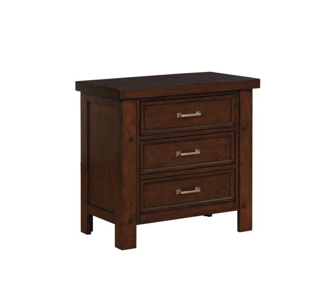 Ludgershall 3 - Drawer Nightstand in Cherry Darby Home Co