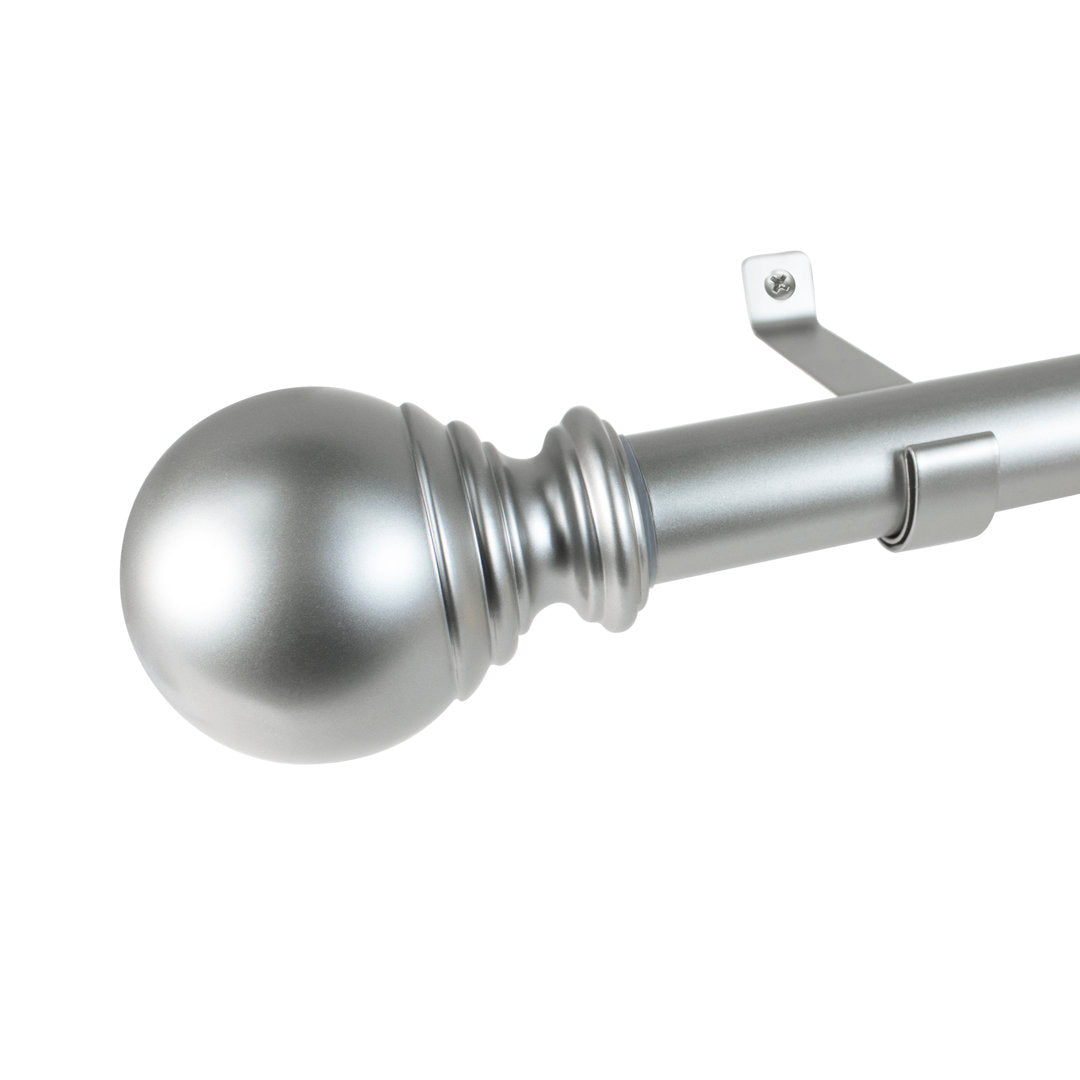 Inman Metal Adjustable Single Curtain Rod Winston Porter Size: 18" - 36" W Finish: Silver