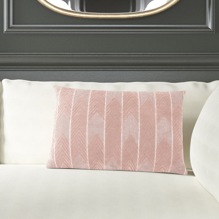 Floretta 100% Cotton Lumbar Rectangular Pillow Joss & Main Color: Blush Size: 16" H x 24" W