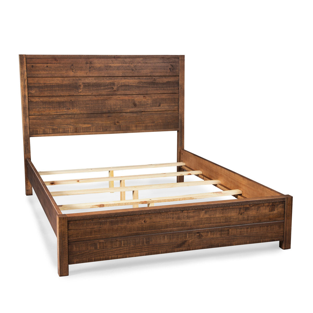 Montauk Solid Wood Bed Grain Wood Furniture Color: Rustic Walnut Size: Full