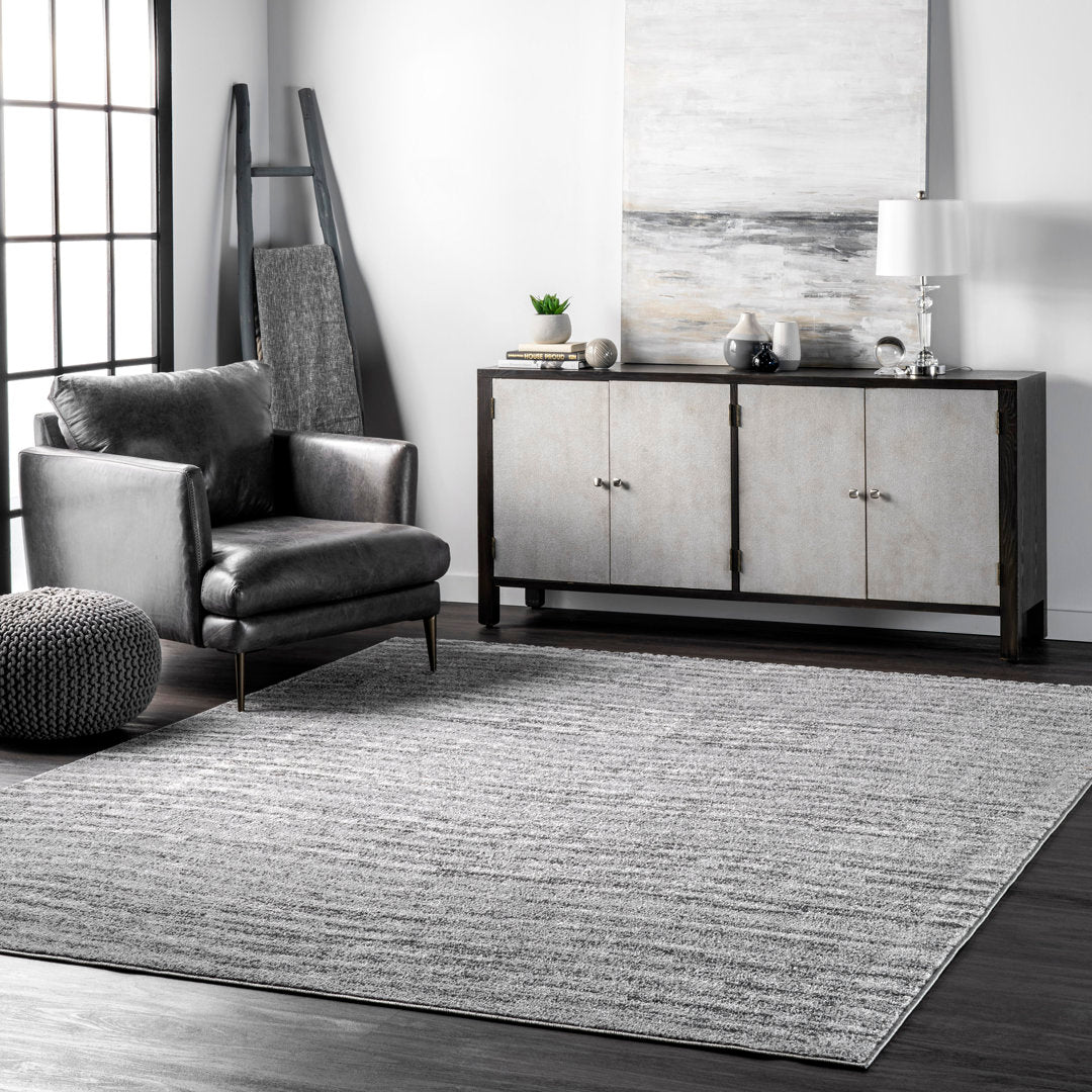 Artimas Abstract Transitional Performance Gray Rug Ebern Designs Rug Size: Square 5'