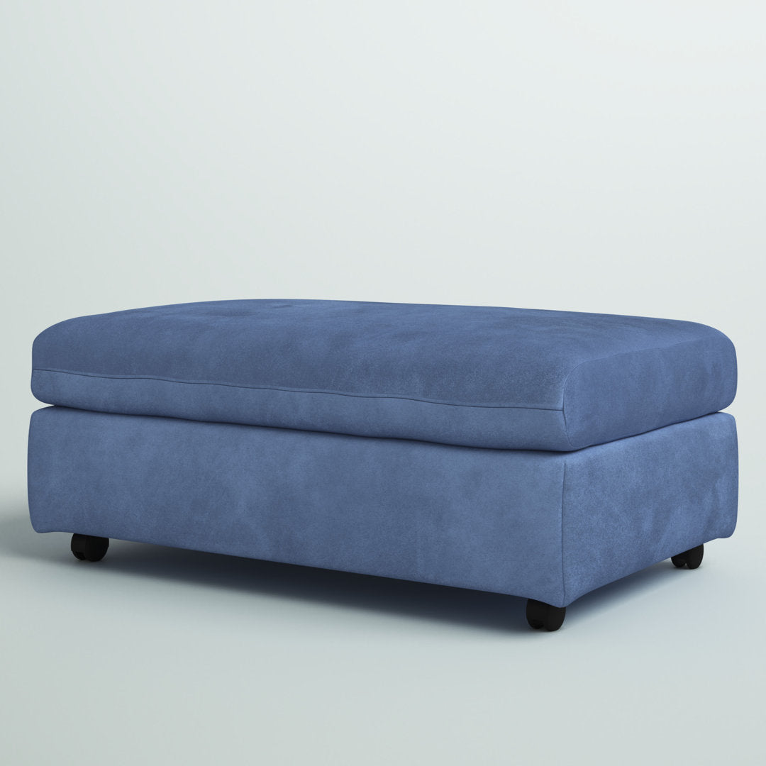 Keedah 40.5" Wide Rectangle Standard Ottoman Latitude Run® Upholstery Color: Navy