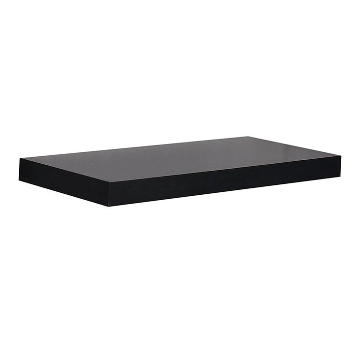 Himmelmann Floating Shelf Ebern Designs Size: 1.25" H x 36" W x 7.25" D Finish: Black