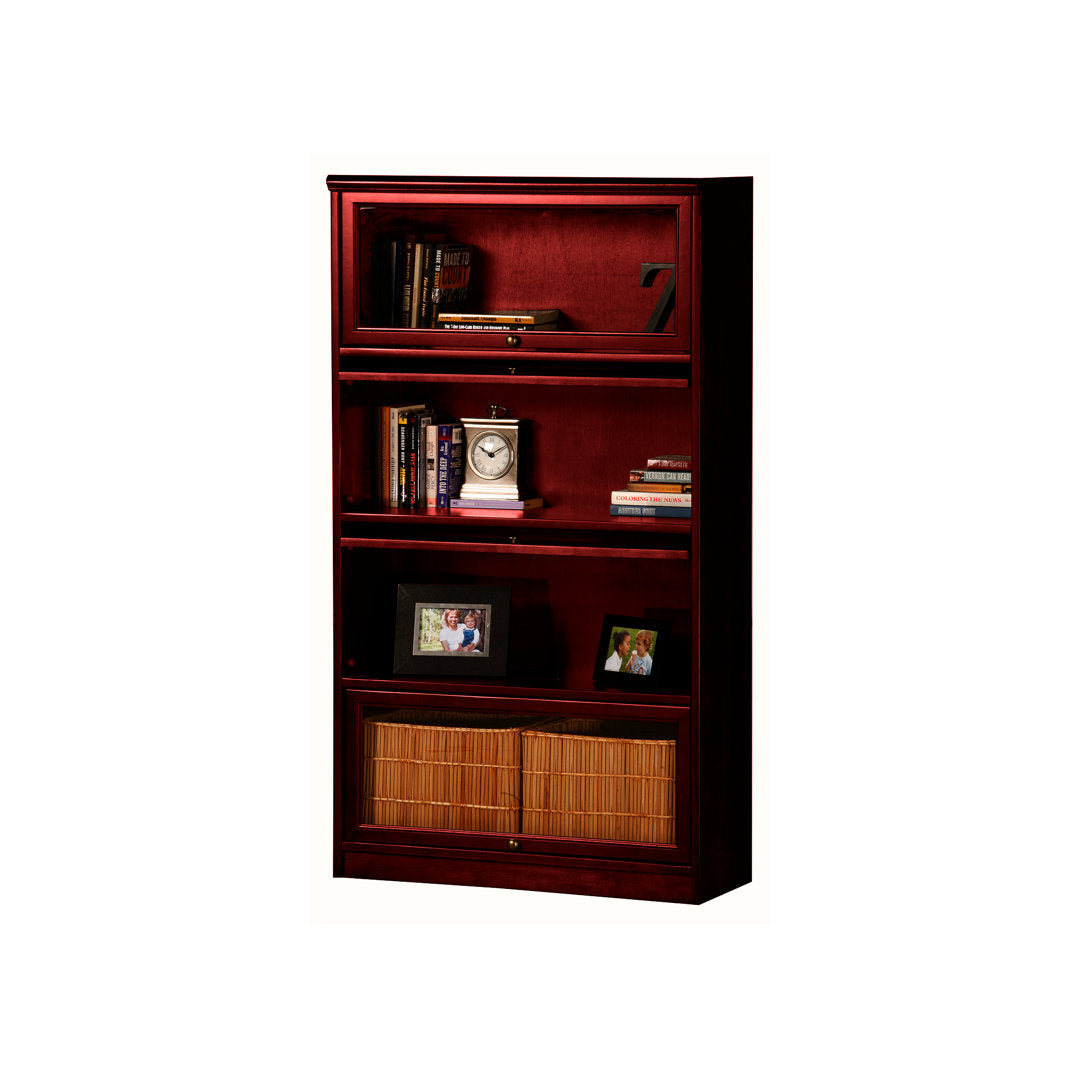 Didier Barrister Bookcase World Menagerie Color: European Coffee Door Type: Glass