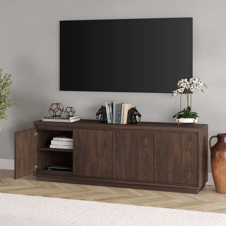 Presque TV Stand for TVs up to 78" Wade Logan® Color: Alder Brown