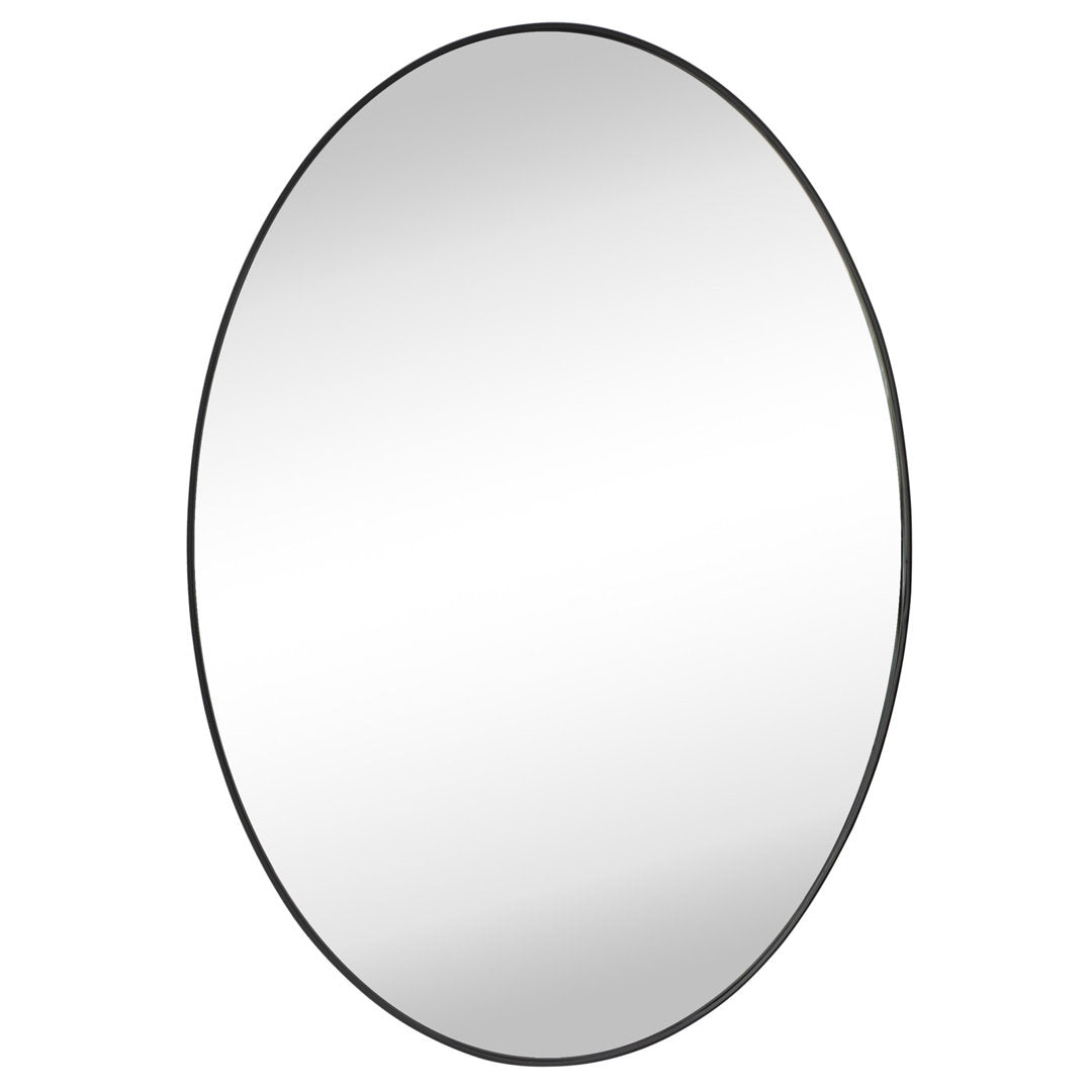 Javell Bathroom Mirror Ebern Designs Size: 36" x 24" Finish: Matte Black