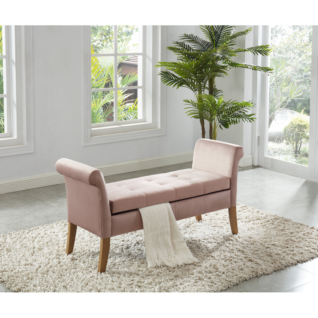 Cargo Upholstered Flip Top Storage Bench House of Hampton® Color: Pink
