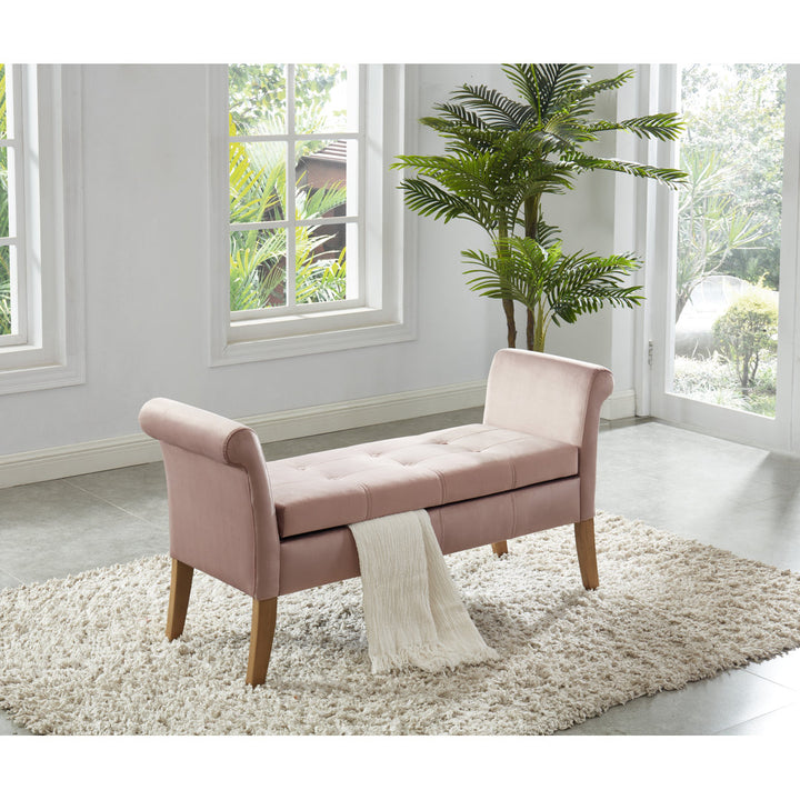 Cargo Upholstered Flip Top Storage Bench House of Hampton® Color: Pink