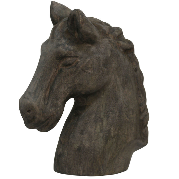 Brewton Horse Wood Carved Table Bust Lark Manor™
