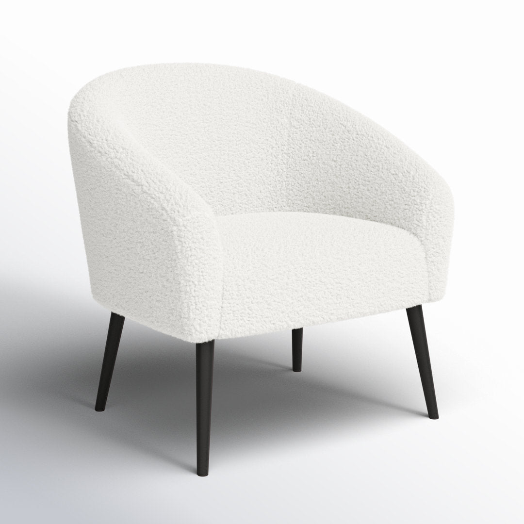 Tisch 30.5" W Barrel Chair Wrought Studio™ Leg Color: Matte Black