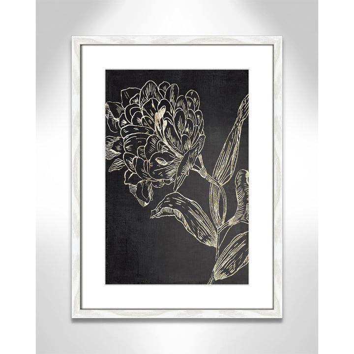 Golden Flower Folklore II by Asia Jensen - Picture Frame Graphic Art Joss & Main Size: 23" H x 17" W  Format: White Wood Grain Framed