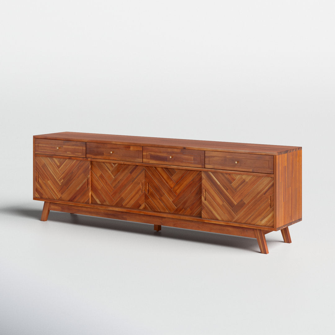 Anja 79'' Media Console AllModern Color: Brown