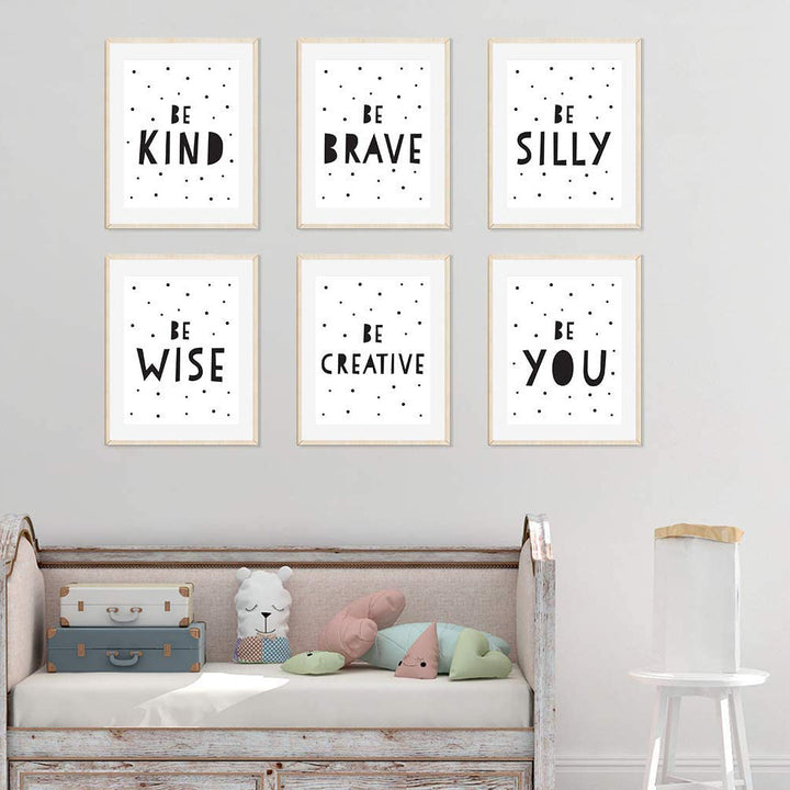 Dedmond Be Kind Brave Silly Wise Creative You 6-Piece Set Paper Print Harriet Bee