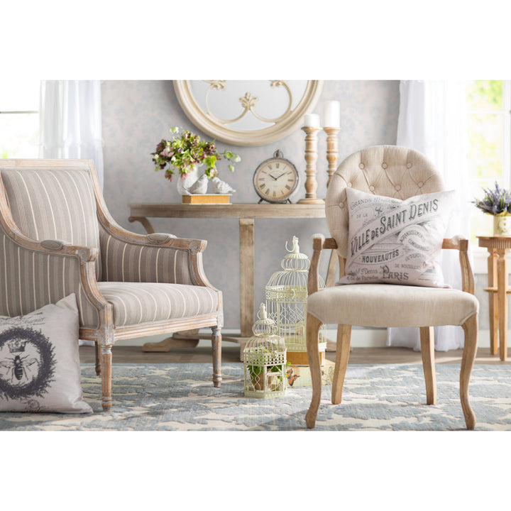 Rowena 29" Wide Armchair Birch Lane™ Fabric: Taupe Striped