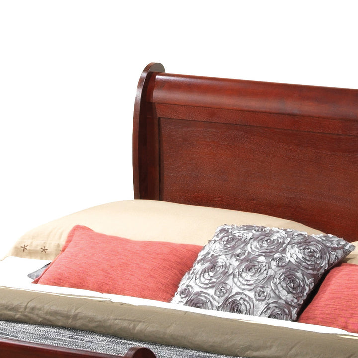 Louis Phillipe Sleigh Bed Glory Furniture Color: Cherry Size: King