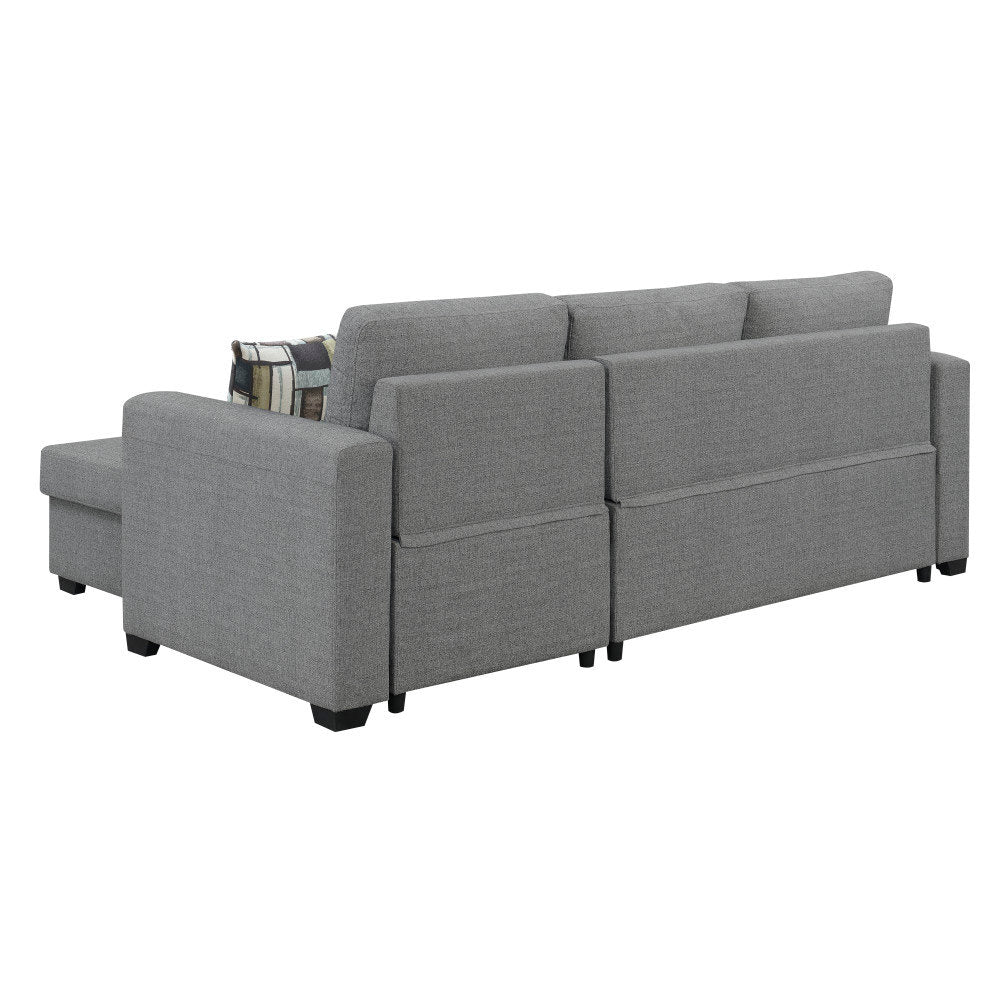 Hendrick 88.6" Wide Reversible Sleeper Sofa & Chaise Hashtag Home Fabric: Fossil Gray