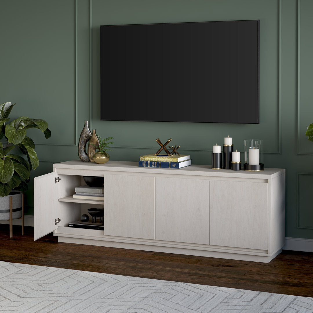 Presque TV Stand for TVs up to 78" Wade Logan® Color: Antiqued Gray Oak