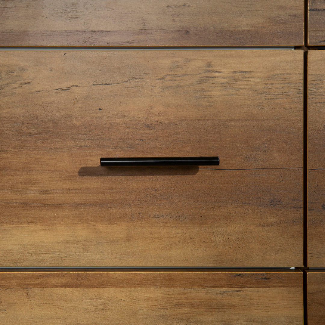 Catt 52" Wide 6 Drawer Dresser Mercury Row® Color: White/Rustic Oak