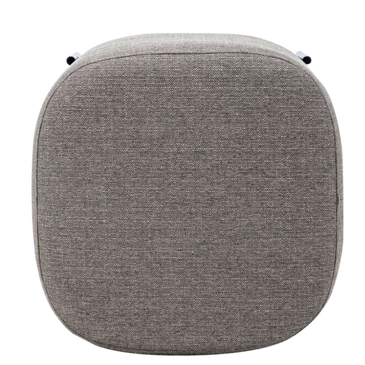 Ohman 16.5'' Wide Square Cube Ottoman Mercury Row® Leg Color: Black Body Fabric: Gray Basketweave