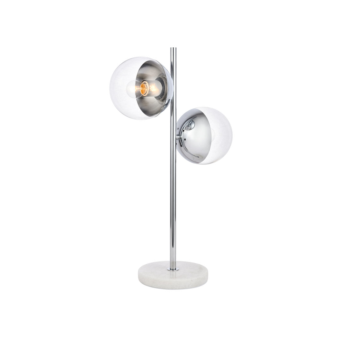 Yearby 23" Table Lamp Mercury Row® Shade Color: Clear, Base Color: Chrome