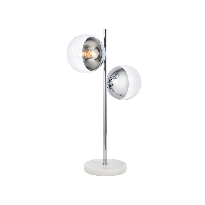 Yearby 23" Table Lamp Mercury Row® Shade Color: Clear, Base Color: Chrome