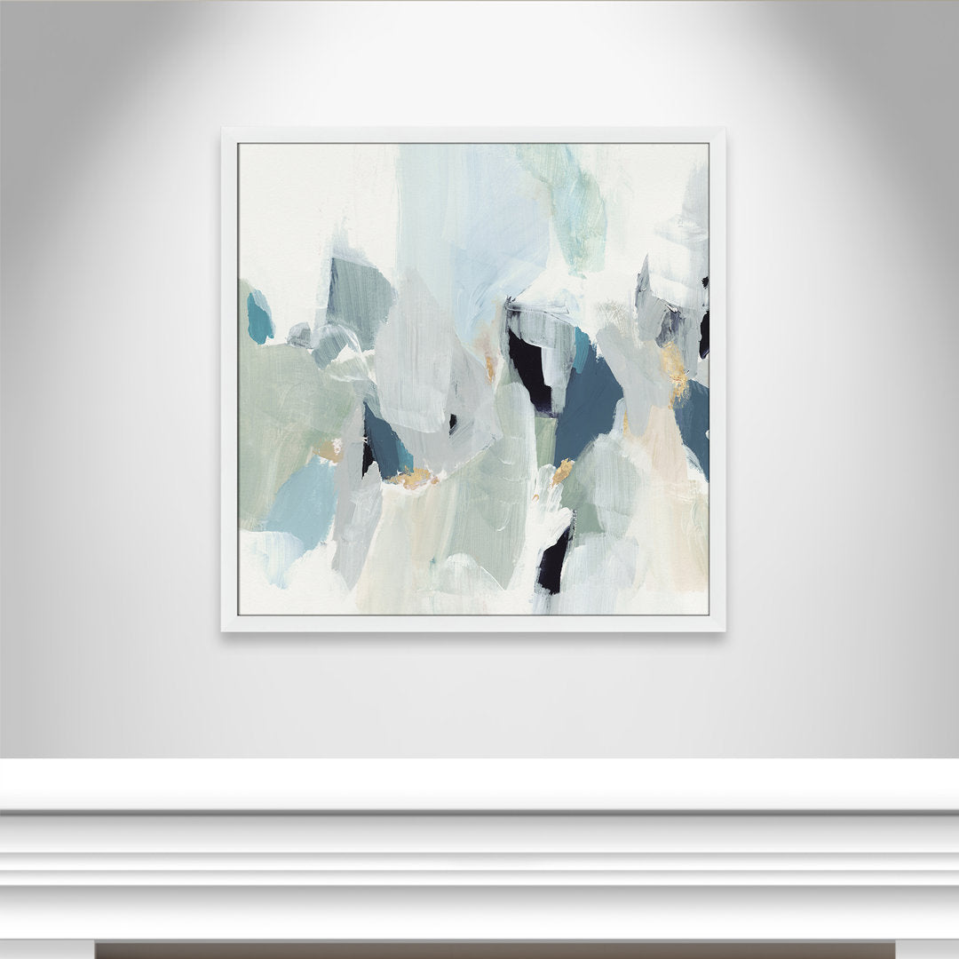 Little Talks II by Isabelle Z - Picture Frame Print on Canvas Casa Fine Arts Size: 37" H x 37" W x 0.75" D Format: Satin White Picture Framed Paper