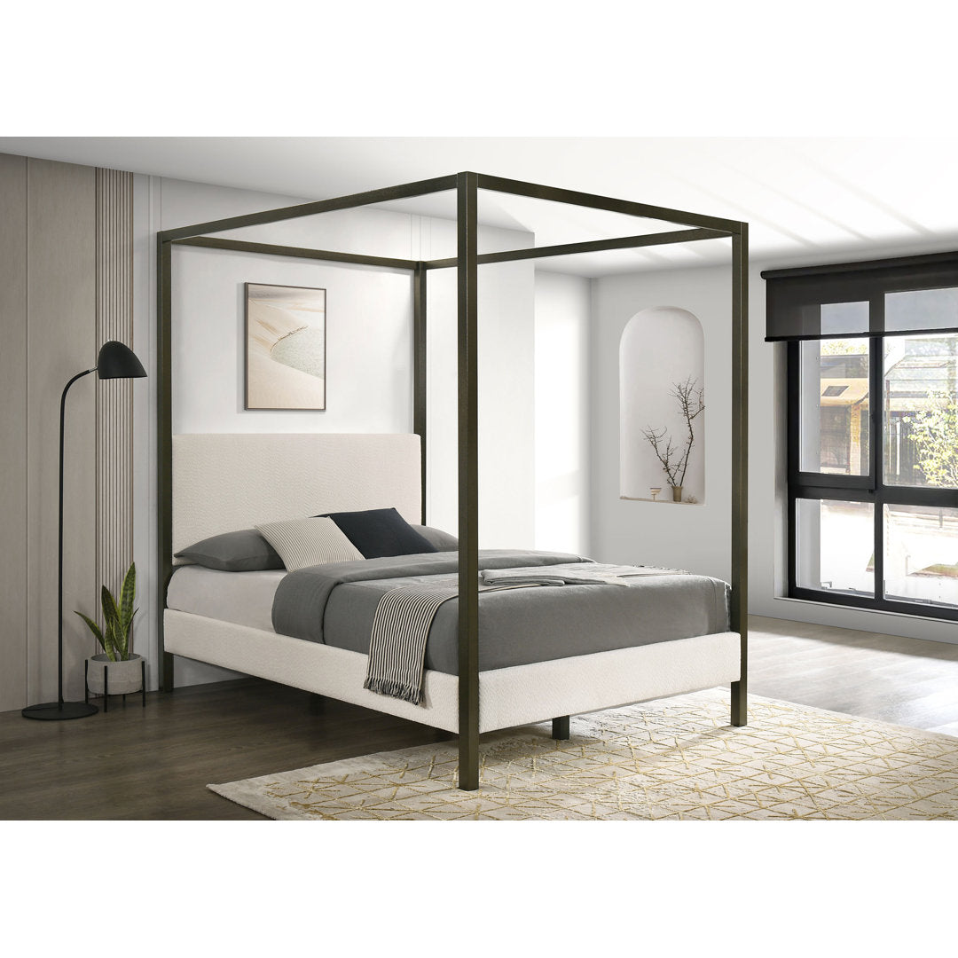 Tibold Upholstered Canopy Bed Latitude Run® Size: Queen