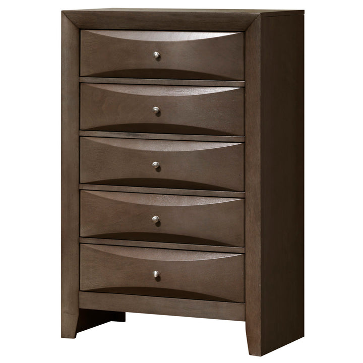 Marilla 5-Drawer Chest Glory Furniture Color: Gray