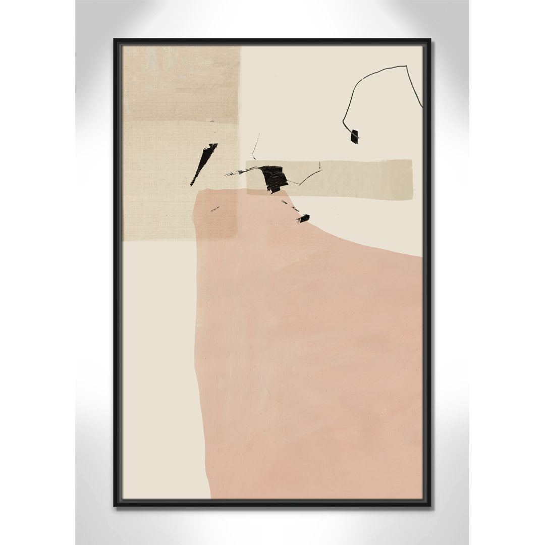 Soft Tempo - Floater Frame Painting on Canvas Joss & Main Frame Color: Black Framed Size: 37.5" H x 25.5" W