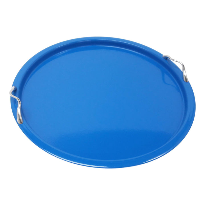 Forman Enameled Galvanized Serving Tray Ebern Designs Color: Blue