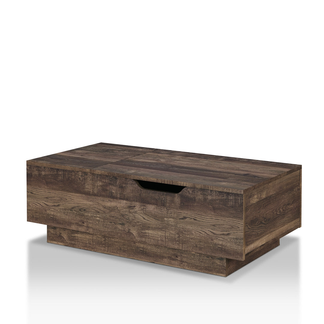 Kianna Lift Top Block Coffee Table with Storage Steelside™ Color: Reclaimed oak
