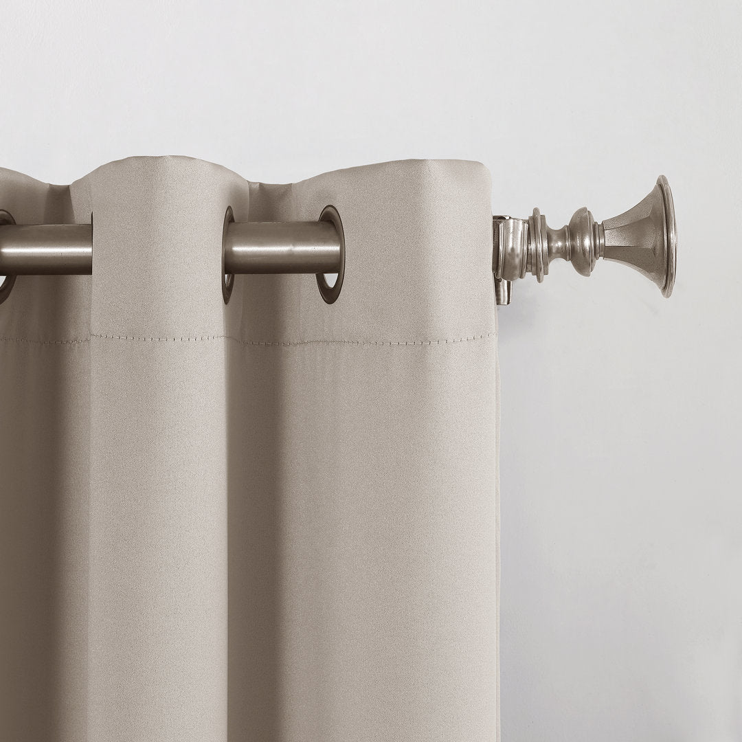 Wayfair Basics Room Darkening Grommet Curtain Panel Wayfair Basics® Curtain Color: Stone Size per Panel: 54" W x 54" L