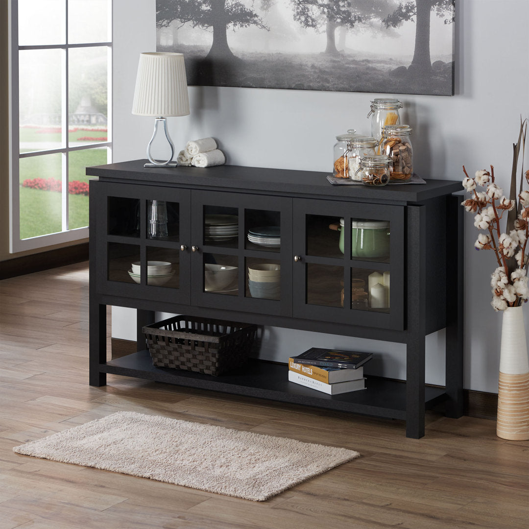 Tyndalls Park Turcotte 59" Wide Buffet Table Laurel Foundry Modern Farmhouse® Color: Black