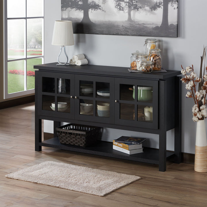 Tyndalls Park Turcotte 59" Wide Buffet Table Laurel Foundry Modern Farmhouse® Color: Black