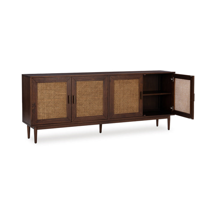 Genie Solid Wood 4 - Door Sideboard Joss & Main Color: Walnut