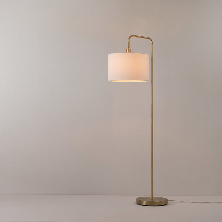 Chattahoochee 58" Arched Floor Lamp Ebern Designs Base Finish: Satin Gold