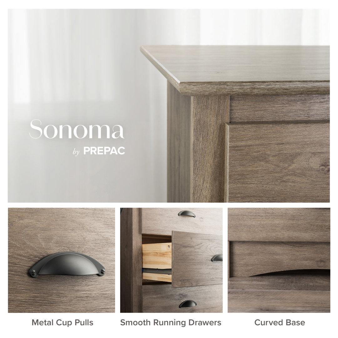 Abhainn Salt Spring 6 Drawer Dresser, Drifted Gray Millwood Pines
