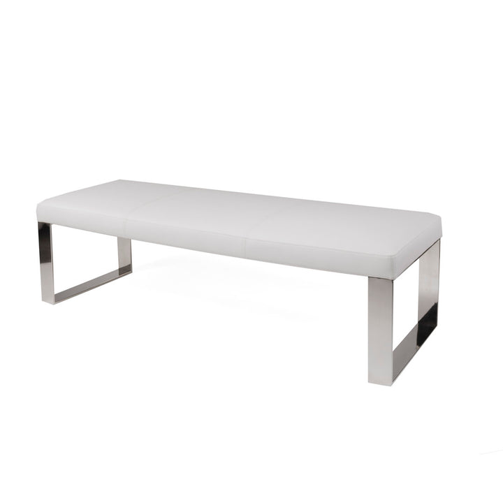 Fembra Faux Leather Bench Orren Ellis Upholstery: White