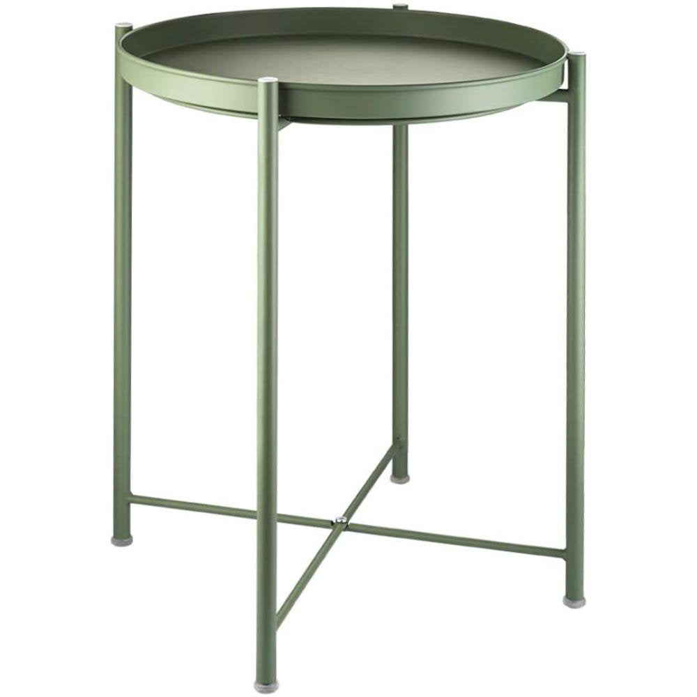Aizaiah Iron Tray Top End Table Ivy Bronx