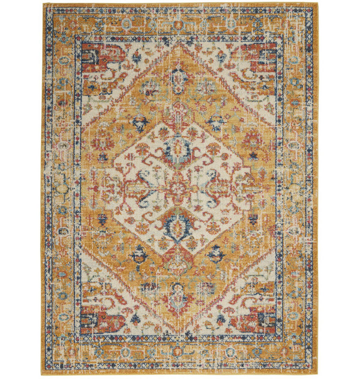 Baylee Oriental Yellow/Ivory Area Rug Kelly Clarkson Home Rug Size: Rectangle 5'3" x 7'3"