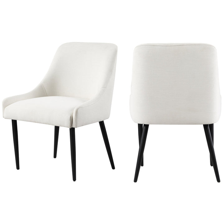 Liandra Side Chair (Set of 2) George Oliver Color: Cream Linen